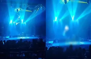 Imagem ilustrativa da imagem Vídeo: trapezistas caem de uma altura de 4 metros em circo