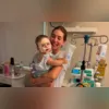 A influenciadora compartilhou sobre a alta do filho em seu Instagram
