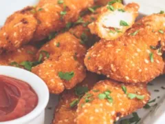 Nuggets de frango caseiros na air fryer