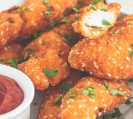 Nuggets de frango caseiros na air fryer