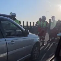 Imagem ilustrativa da imagem Acidente interdita faixa na Ponte Rio-Niterói; vídeo