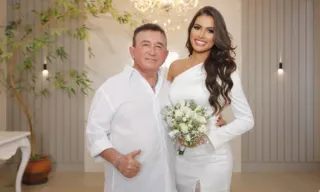 Imagem ilustrativa da imagem Amado Batista se casa com miss de 23 anos; vídeo