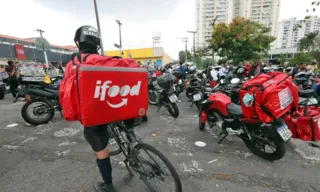 Imagem ilustrativa da imagem Entregadores de app fazem paralisação com lista de reivindicações