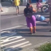 Imagem ilustrativa da imagem Homem é atropelado por moto na Alameda, em Niterói; vídeo