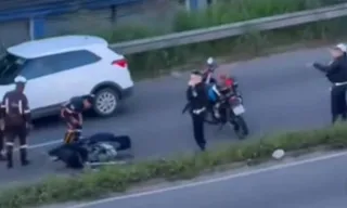 Imagem ilustrativa da imagem Manhã de acidentes com ferido na RJ-104, em São Gonçalo