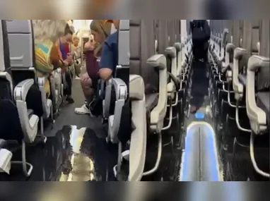 Imagem ilustrativa da imagem Avião é inundado por água de vaso sanitário; veja vídeo