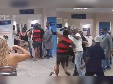 Imagem ilustrativa da imagem Confusão e pancadaria em hospital da Zona Oeste do Rio; vídeo