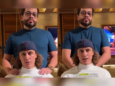 Imagem ilustrativa da imagem David Luiz muda de visual e web reage; veja antes e depois