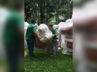 A preparação ainda está em fase de testes e nem toda iluminação está acesa