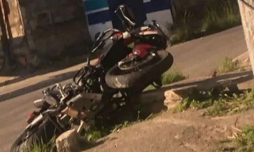 Motocicleta do amigo do influenciador que sofreu o acidente