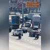 O trânsito ficou congestionado no local do acidente, no sentido Rio