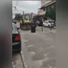 Acusado arrastou bicicleta presa a uma barra de ferro e aos pedaços de concreto quebrado