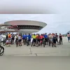 Poste corre risco de cair na Alameda São Boaventura, em Niterói
