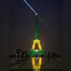 Imagem ilustrativa da imagem Torre Eiffel com cores do Brasil chama atenção em Paris; veja fotos