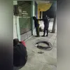 Área foi isolada para o trabalho da perícia