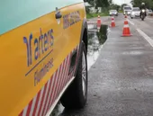 Acidente entre três veículos deixa um ferido na BR-101, em SG