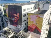 Lapa ganha mural gigante com rosto de Milton Nascimento