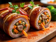 Carne recheada na panela de pressão