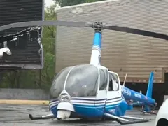 Helicóptero da Band faz pouso forçado e deixa dois feridos em SP