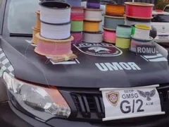 Mais de 20 carretéis de linhas chilenas são apreendidas em SG