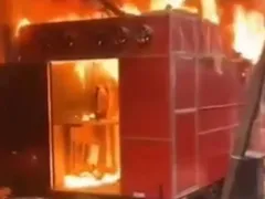 Pânico durante incêndio na Rocinha; vídeo