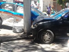 Perseguição termina em acidente e presos no Centro de Niterói