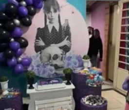 Reação de menininha com festa de 'Wandinha' emociona a web