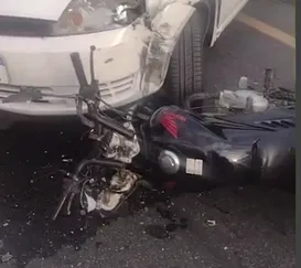 Acidente entre carro e moto deixa um ferido em São Gonçalo