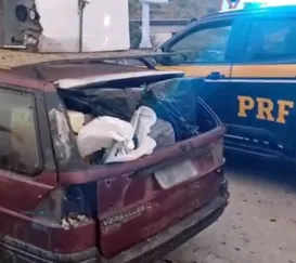 Após circular com geladeira no teto, 'cacareco' é apreendido na Ponte; vídeo