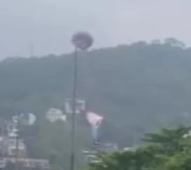 Balão cai em prédio na Zona Sul de Niterói