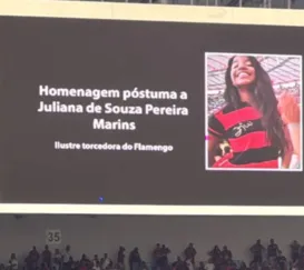 Flamengo faz homenagem à Juliana Marins em jogo no Maracanã