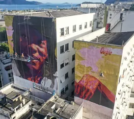 Lapa ganha mural gigante com rosto de Milton Nascimento