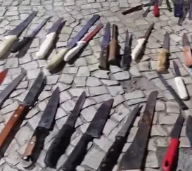 Polícia Militar apreende 144 facas em Copacabana durante a virada