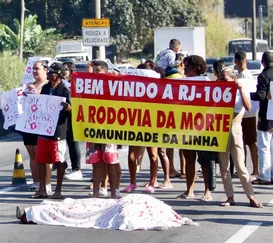 Protesto gera engarrafamento imenso de São Gonçalo a Maricá