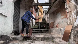 Imagem ilustrativa da imagem Favela de Niterói tem artista plástico que nasceu para brilhar