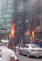 Imagem ilustrativa da imagem Incêndio em fiação assusta na Baixada Fluminense; vídeo