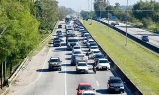 Imagem ilustrativa da imagem Obra na BR-101 causa interdições e complica trânsito em SG