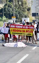 Imagem ilustrativa da imagem Protesto gera engarrafamento imenso de São Gonçalo a Maricá