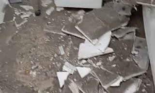 Imagem ilustrativa da imagem Teto desaba sobre cama de paciente em hospital da PM no Rio; vídeo