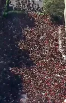 Imagem ilustrativa da imagem Torcida rubro-negra vibra com jogadores em desfile no Rio