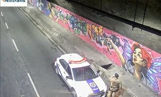 Imagem ilustrativa da imagem Vídeo: trio é preso furtando cabos em túnel de Niterói
