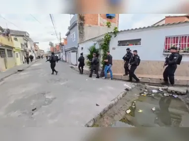 A área foi isolada para a realização de uma perícia