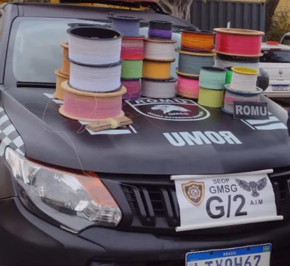 Mais de 20 carretéis de linhas chilenas são apreendidas em SG