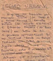 Imagem ilustrativa da imagem Ex-Legião mostra pensamentos de Renato Russo em papel de pão