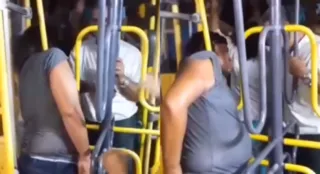 Imagem ilustrativa da imagem Mulher prende cabeça em catraca de ônibus; veja vídeo