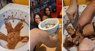 Imagem ilustrativa da imagem Restaurante viraliza ao servir sorvete dentro de privada; vídeo