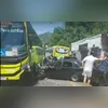 Imagem ilustrativa da imagem Acidente entre carros e ônibus interdita estrada em Niterói