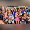 Mestre-sala e porta-bandeira Vinicius Pessanha e Jack Pessanha