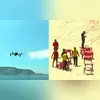 Agente da Prefeitura monitora a praia de Camboinhas e Piratininga com drone