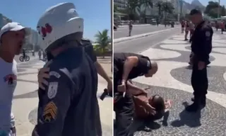 Imagem ilustrativa da imagem Ciclista e PMs discutem em calçadão de praia no Rio